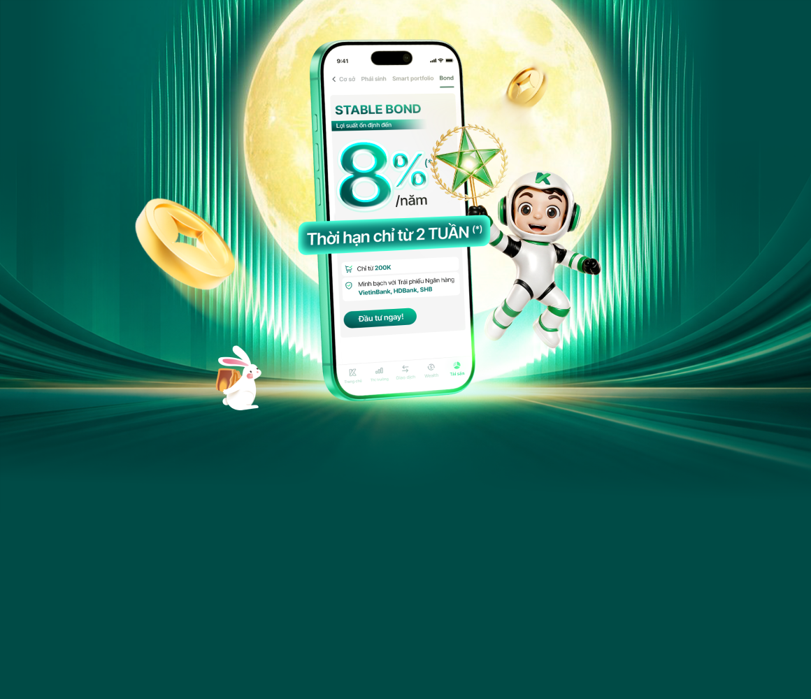 Mở App đón trăng - An tâm lợi suất cùng Stable Bond trên Kafi X