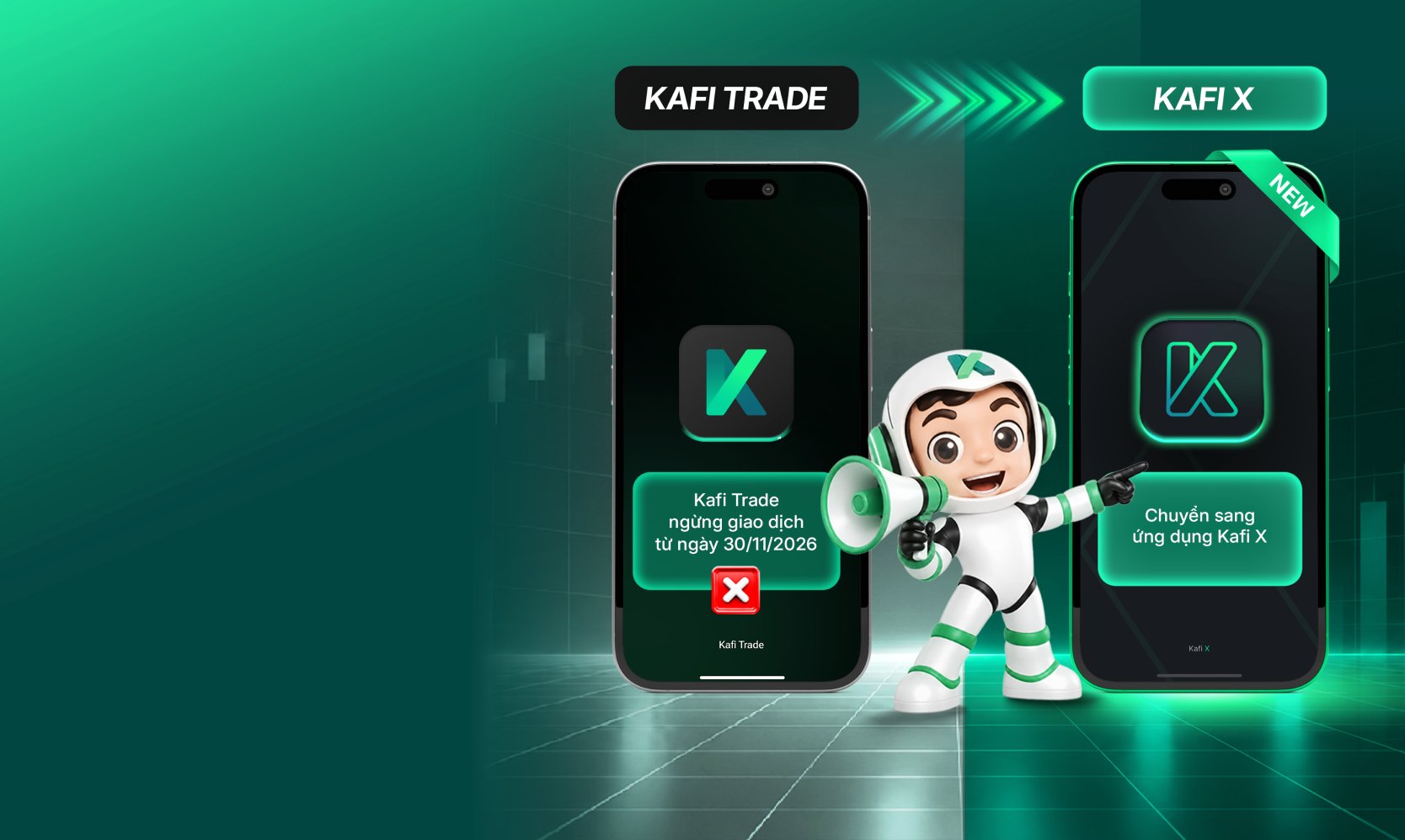 Thông báo ngừng cung cấp Ứng dụng/Website Kafi Trade