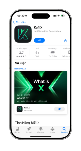 Kafi X ứng dụng - Bước 1